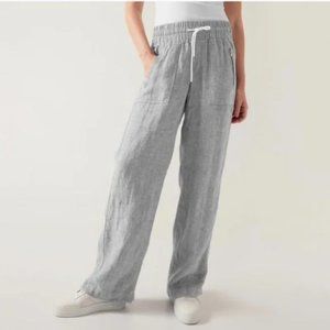 Athleta Size 6 Cabo Linen Wide Leg Pants 100% Linen | Size 6